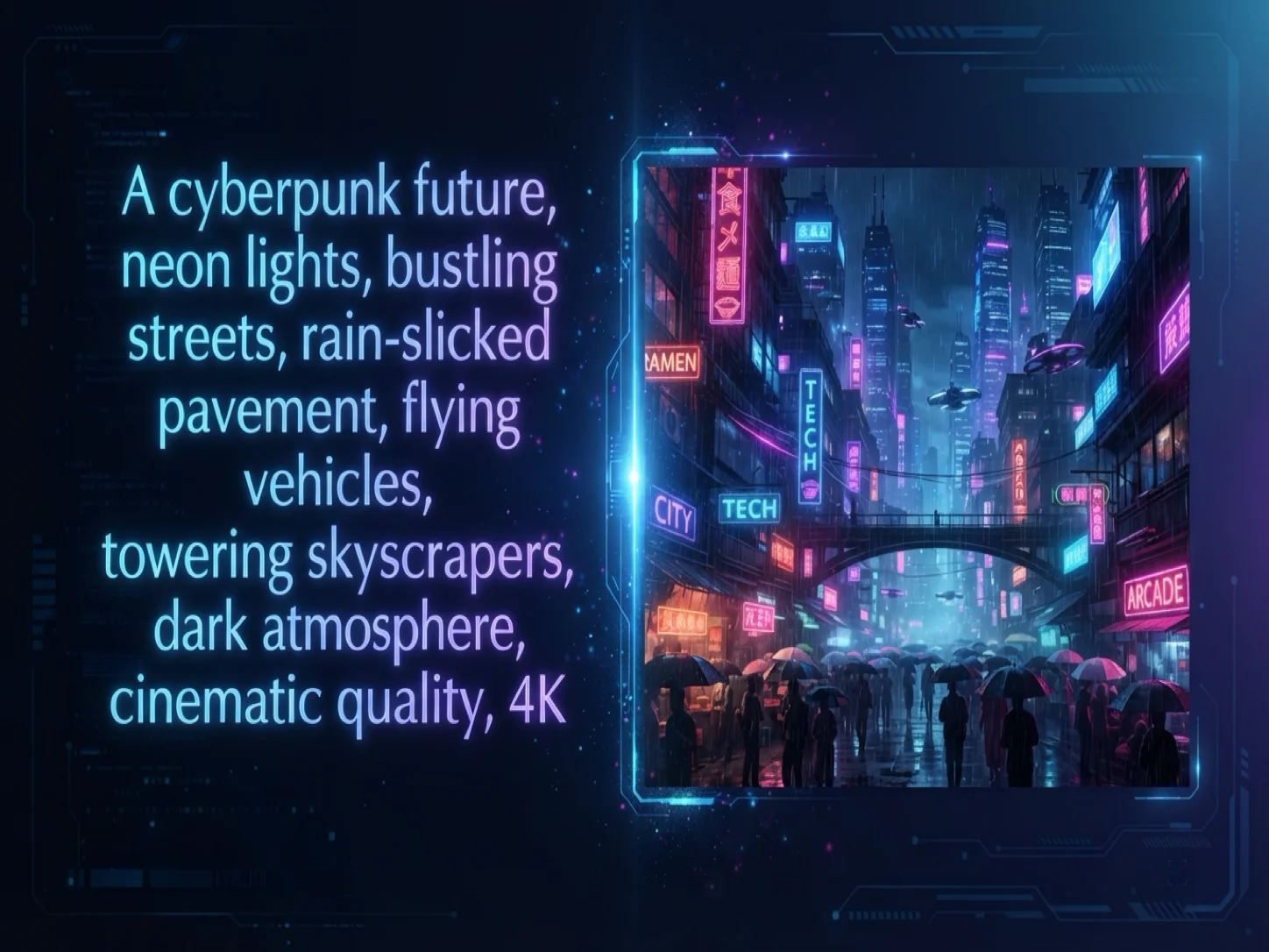 Wan 3.0 text-to-video — glowing text transforming into a cinematic AI video scene
